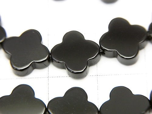 [Video] Onyx flower motif 10x10mm half or 1strand beads (aprx.15inch/37cm)