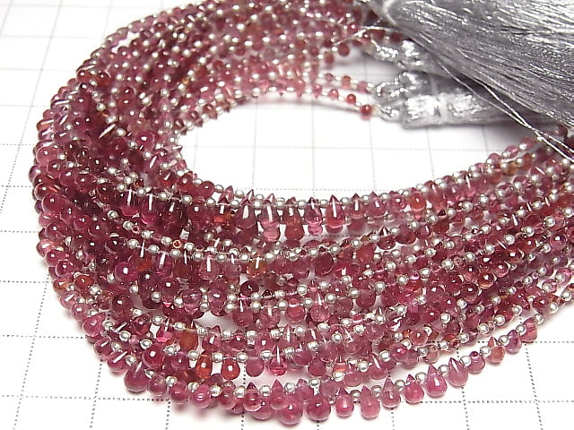 [Video]High Quality Red Spinel AA++ Drop (Smooth) half or 1strand beads (aprx.7inch/19cm)