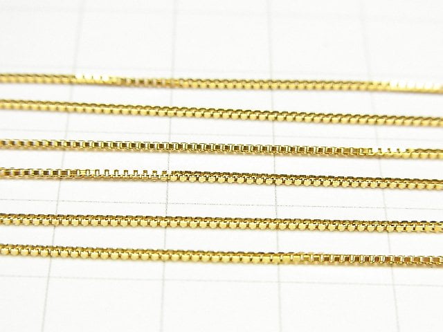 14KGF Box Chain 0.8mm [40cm][45cm][50cm] Necklace 1pc