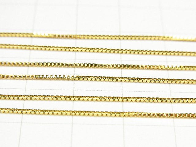 14KGF Box Chain 0.8mm [40cm][45cm][50cm] Necklace 1pc