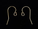 14KGF Earwire with Round Beads 20x11mm 1pair