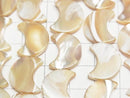 Mother of Pearl MOP Beige Crescent Shape 16x14mm 1strand beads (approx. 15 inches/36 cm)