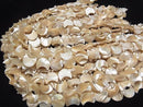Mother of Pearl MOP Beige Crescent Shape 16x14mm 1strand beads (approx. 15 inches/36 cm)