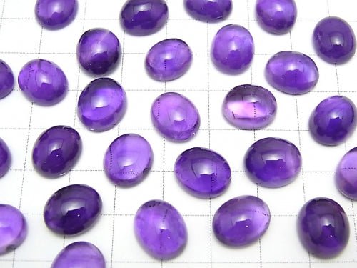 [Video] Zambia Amethyst AA++ Oval Cabochon 12x10mm 2pcs