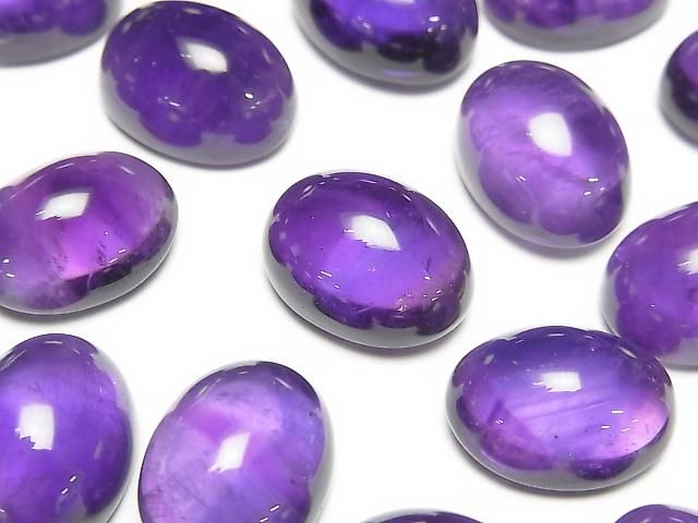 [Video] Zambia Amethyst AAA- Oval Cabochon 16x12mm 1pc