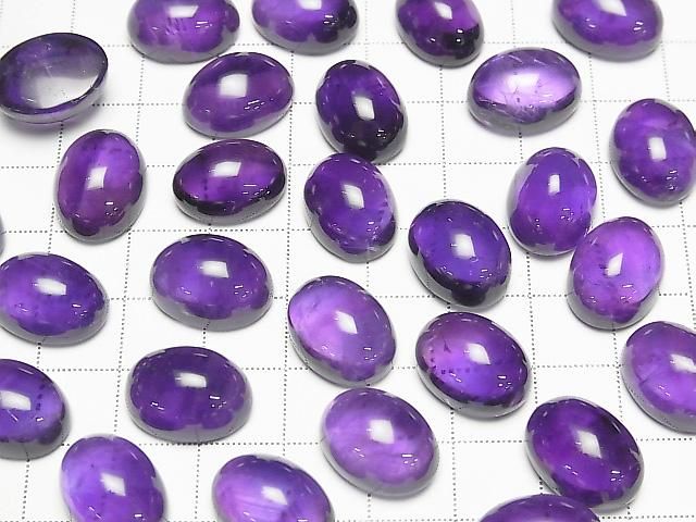 [Video] Zambia Amethyst AAA Oval Cabochon 16x12mm 1pc