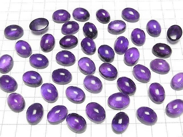 [Video] Zambia Amethyst AAA Oval Cabochon 16x12mm 1pc