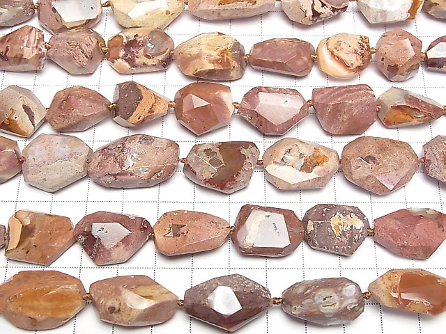 [Video] Mexico Cantera Opal Faceted Nugget half or 1strand beads (aprx.15inch/37cm)