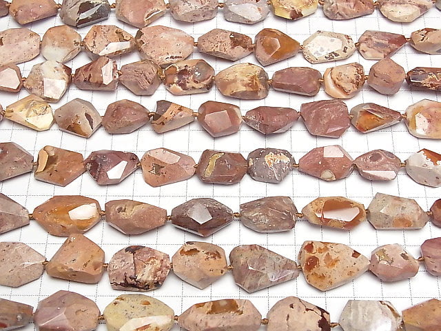 [Video] Mexico Cantera Opal Faceted Nugget half or 1strand beads (aprx.15inch/37cm)