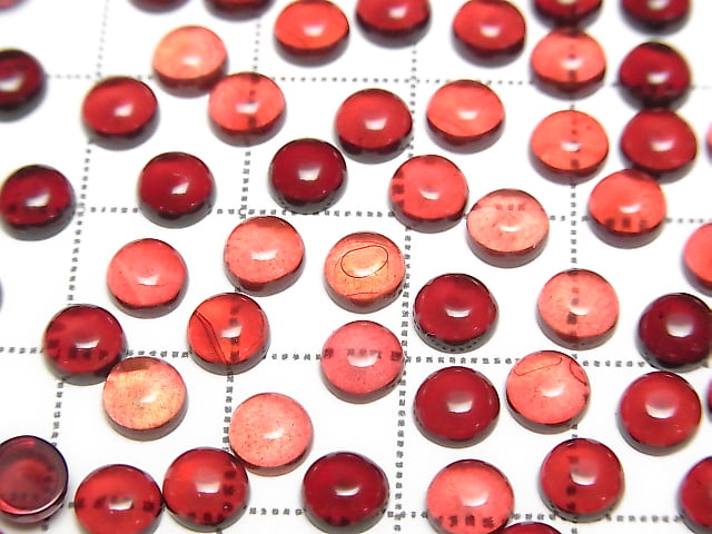 [Video] Red Color Amber Round Cabochon 5x5mm 10pcs
