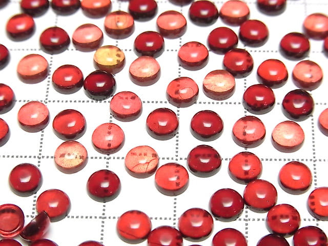 [Video] Red Color Amber Round Cabochon 5x5mm 10pcs