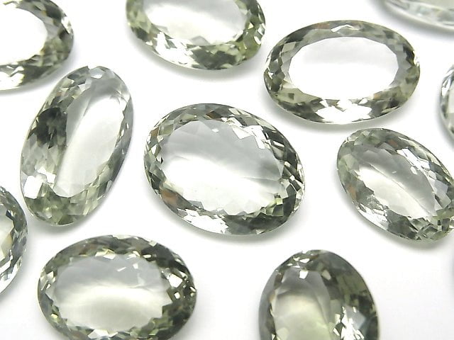 [Video] High Quality Green Amethyst AAA Loose stone Oval Faceted Size Mix 2pcs