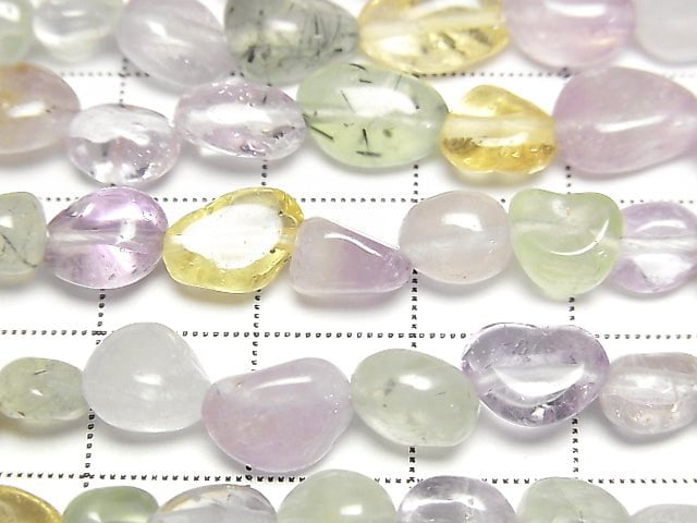 [Video] Mixed Stone Nugget 1strand beads (aprx.15inch / 37cm)