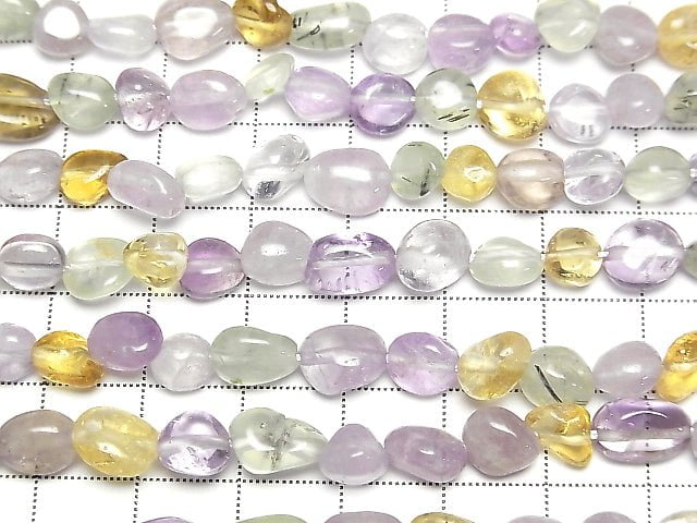 [Video] Mixed Stone Nugget 1strand beads (aprx.15inch / 37cm)