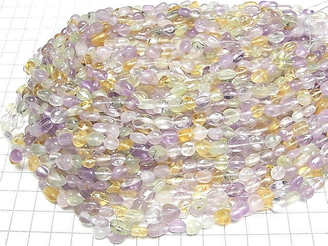 [Video] Mixed Stone Nugget 1strand beads (aprx.15inch / 37cm)