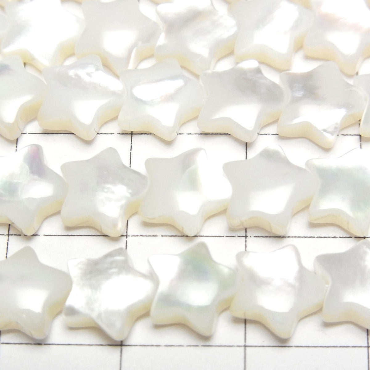 Coquillage blanc de haute qualité (huître à lèvre argentée) AAA Étoile 8x8mm, perles 1/4 ou 1 fil (environ 38cm/15 pouces)