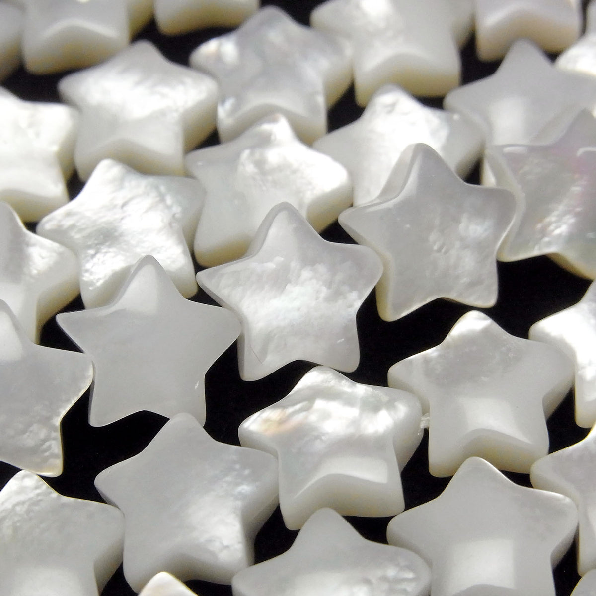 High Quality White Shell (Silver-lip Oyster)AAA Star 10x10mm 1/4 or 1strand beads (aprx.15inch/38cm)