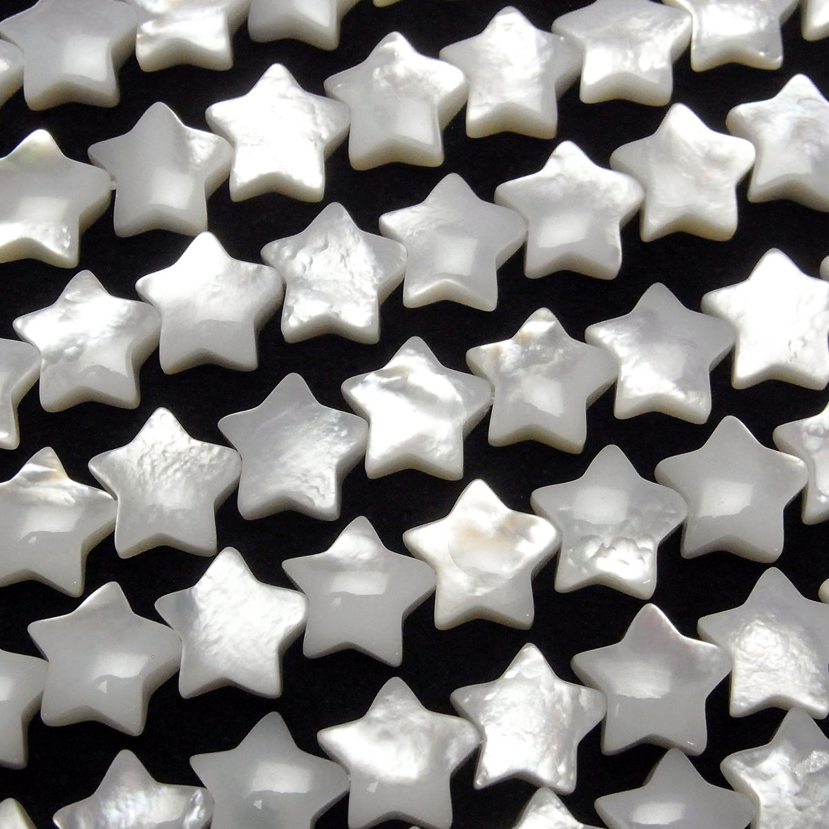 High Quality White Shell (Silver-lip Oyster)AAA Star 10x10mm 1/4 or 1strand beads (aprx.15inch/38cm)