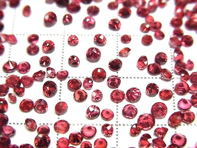 [Video]High Quality Red Spinel AAA- Loose stone Round Faceted 2-3mm 5pcs