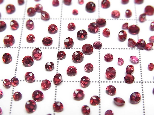 [Video]High Quality Red Spinel AAA- Loose stone Round Faceted 2-3mm 5pcs