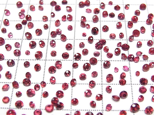 [Video]High Quality Red Spinel AAA- Loose stone Round Faceted 2-3mm 5pcs