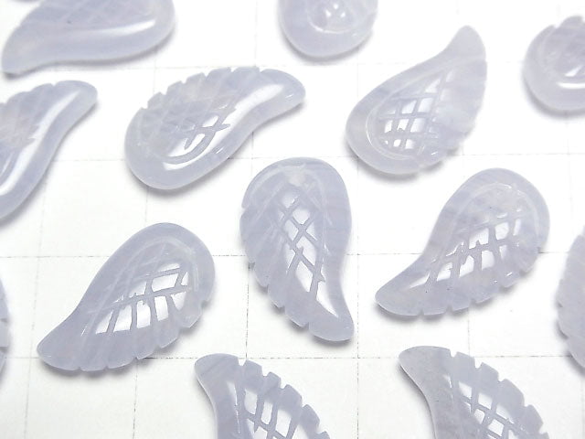 3pcs $6.79! Blue Lace Agate AA++ Angel Wing  18x10mm 3pcs !