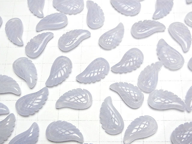 3pcs $6.79! Blue Lace Agate AA++ Angel Wing  18x10mm 3pcs !