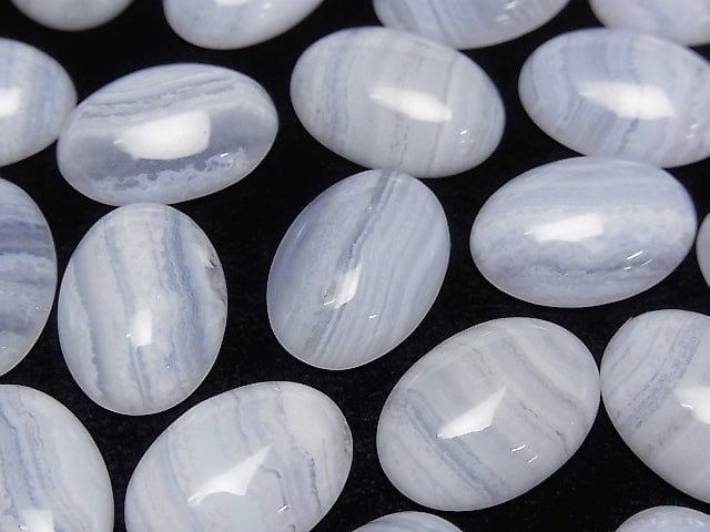 Blue Lace Agate AAA Oval  Cabochon 18x13mm 1pc