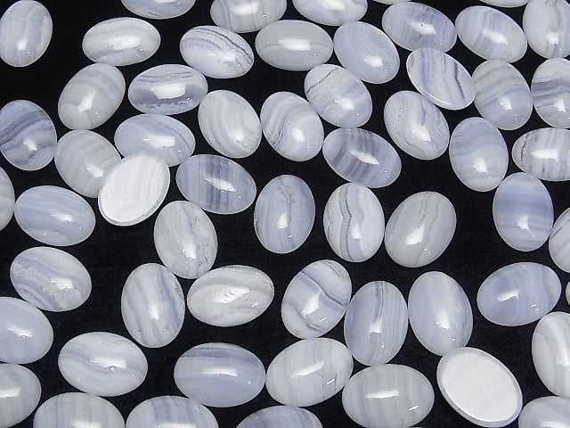 Blue Lace Agate AAA Oval  Cabochon 18x13mm 1pc