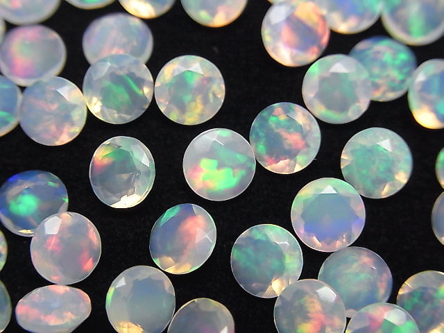 [Video] High Quality Ethiopia Opal AAA Round Brilliant Cut 6x6 mm 6pcs