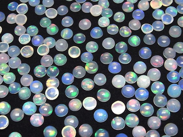 [Video] High Quality Ethiopia Opal AAA Round Cabochon 5mm 10pcs $26.99!