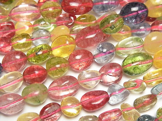 [Video] Multicolor Crystal Nugget 1strand beads (aprx.15inch / 38cm)