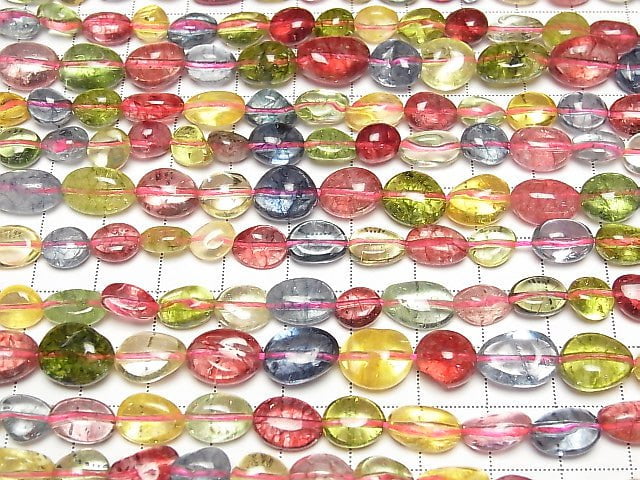 [Video] Multicolor Crystal Nugget 1strand beads (aprx.15inch / 38cm)