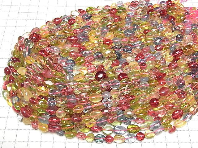 [Video] Multicolor Crystal Nugget 1strand beads (aprx.15inch / 38cm)