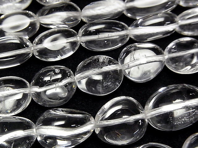 [Video]High Quality Crystal AAA- Flat Nugget 1strand beads (aprx.15inch/38cm)