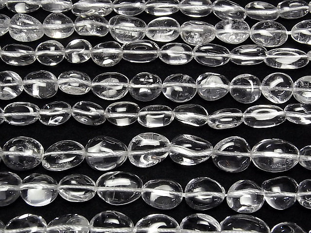 [Video]High Quality Crystal AAA- Flat Nugget 1strand beads (aprx.15inch/38cm)