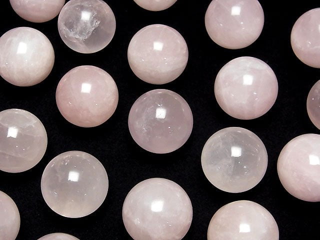 [Video] Rose Quartz AA++ Sphere, Round 20mm 3pcs $6.79!