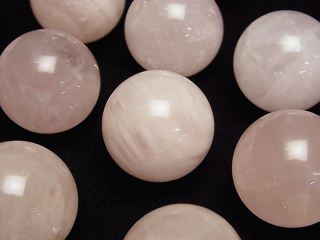 [Video] Rose Quartz AA++ Sphere, Round 30mm 2pcs