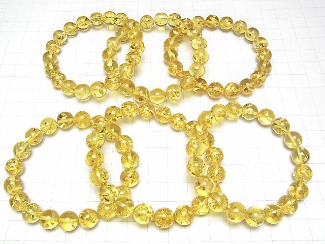 [Video] Baltic Amber Round 10mm Yellow color Bracelet