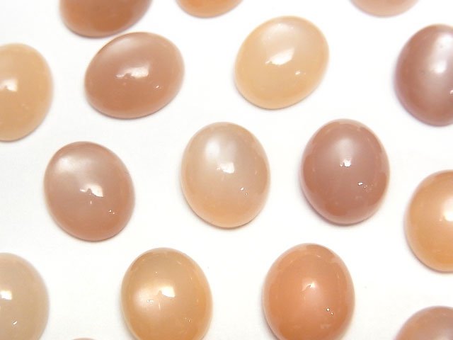 [Video] High Quality Orange Moonstone AAA- Oval Cabochon 12x10mm 2pcs