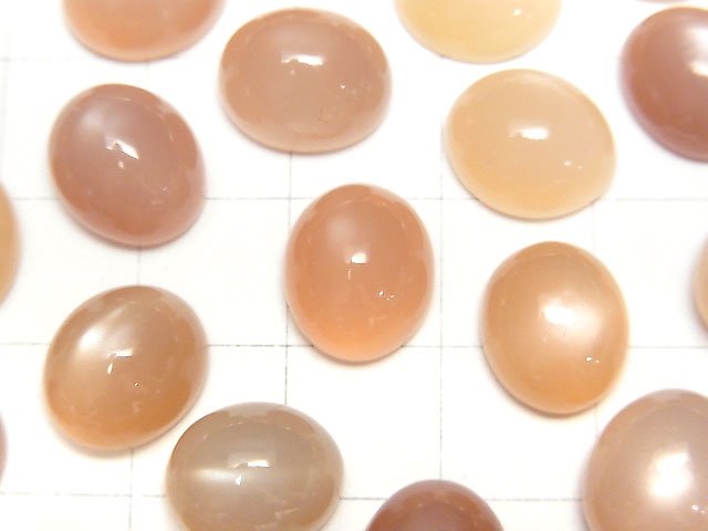 [Video] High Quality Orange Moonstone AAA- Oval Cabochon 12x10mm 2pcs