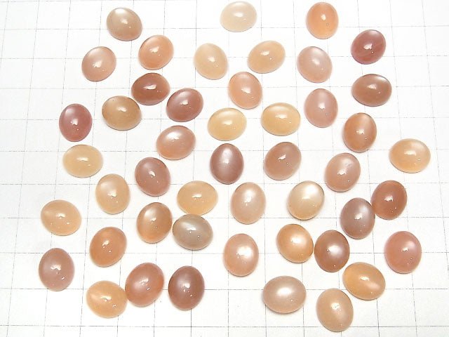 [Video] High Quality Orange Moonstone AAA- Oval Cabochon 12x10mm 2pcs