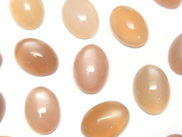 [Video] High Quality Orange Moonstone AAA- Oval Cabochon 14x10mm 2pcs