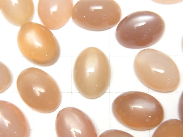 [Video] High Quality Orange Moonstone AAA- Oval Cabochon 14x10mm 2pcs