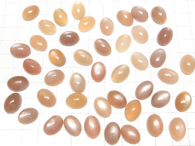 [Video] High Quality Orange Moonstone AAA- Oval Cabochon 14x10mm 2pcs