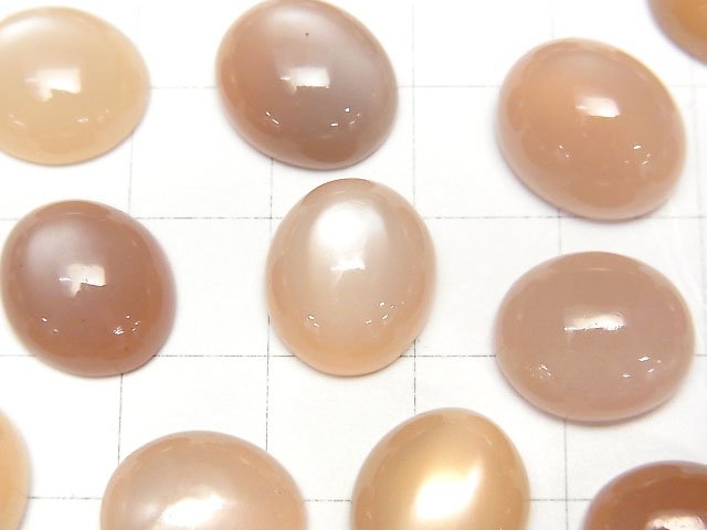 [Video] High Quality Orange Moonstone AAA- Oval Cabochon 14x12mm 2pcs