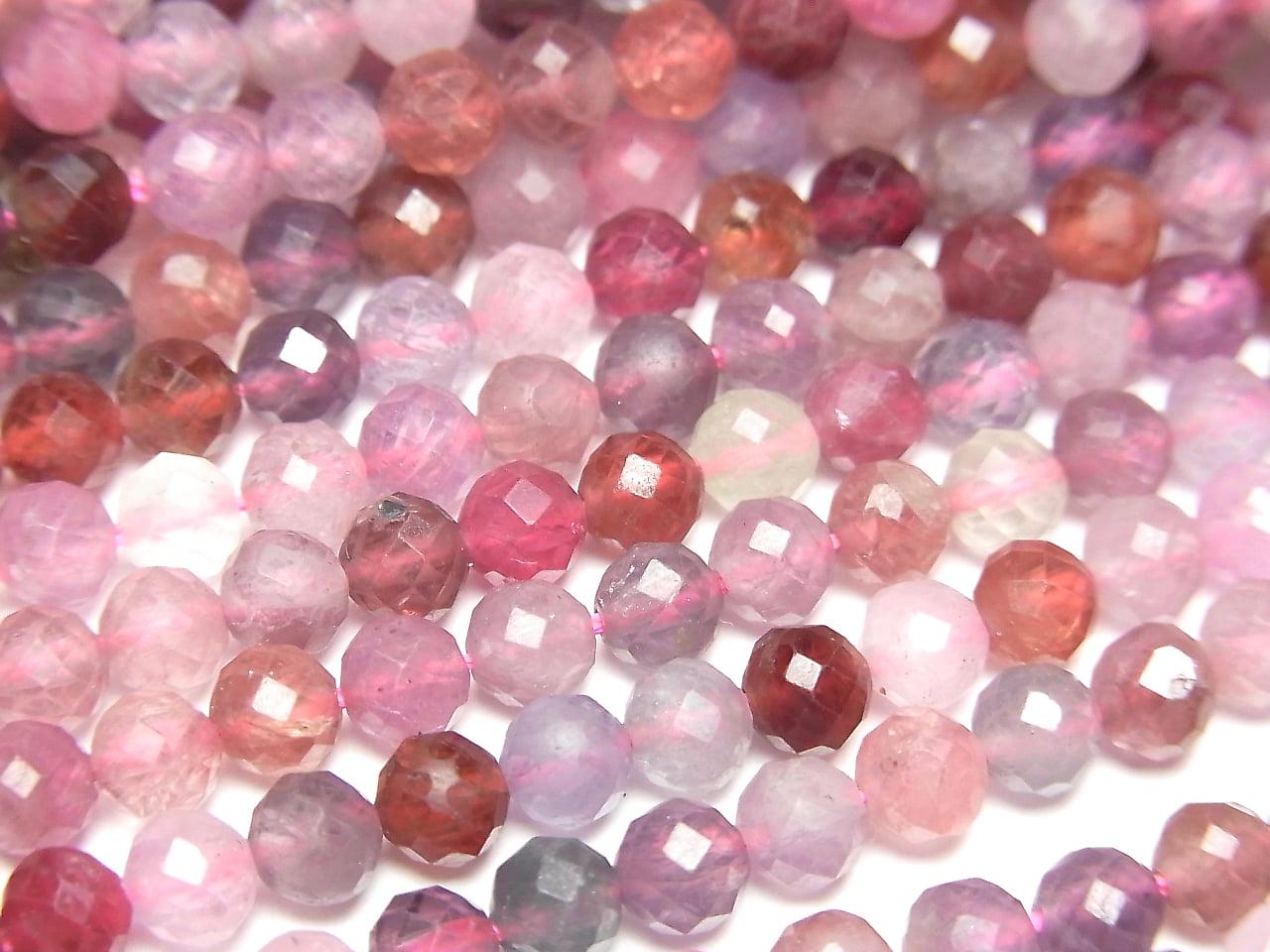 High Quality! Multicolor Spinel AA++ Faceted Round 4mm half or 1strand beads (aprx.15inch/36cm)