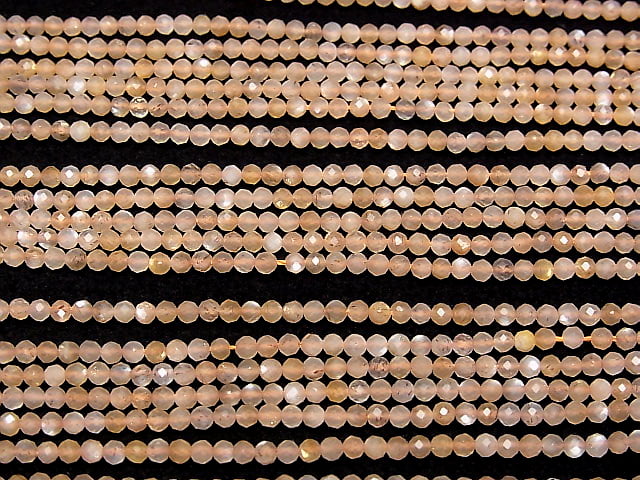 [Video] High Quality! Multicolor Moonstone AAA Faceted Round 2.5mm 1strand beads (aprx.15inch/36cm)