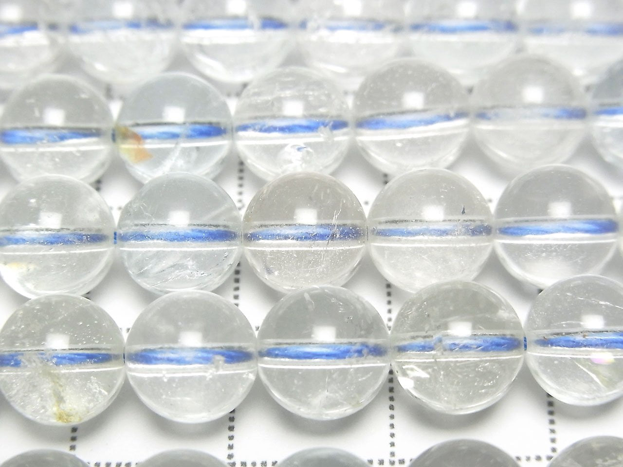天然白色拓帕石 AA++ 圓珠 8mm 半串或一串 (約15英吋/36公分)
