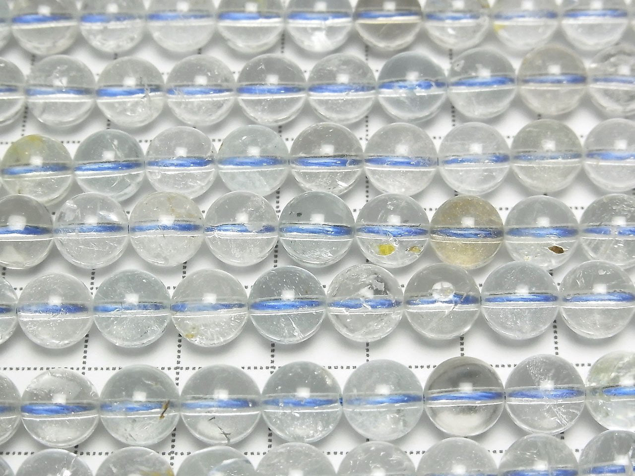 天然白色拓帕石 AA++ 圓珠 8mm 半串或一串 (約15英吋/36公分)